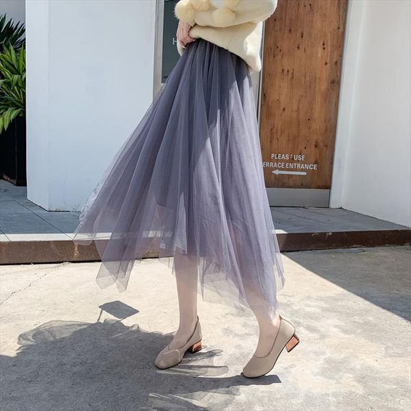 irregular tulle fashion elastic womens skirts high waist mesh tutu pleated midi femmle, Black
irregular tulle fashion elastic womens skirts high waist mesh tutu pleated midi femmle, Black