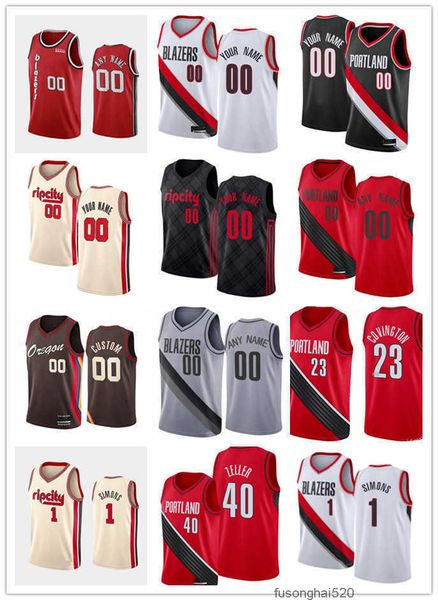75th custom men women youth portland's trail blazers's 23 robert covington 1 anfernee simons 40 cody zeller 16 cj elleby basketbal, Black
75th custom men women youth portland's trail blazers's 23 robert covington 1 anfernee simons 40 cody zeller 16 cj elleby basketbal, Black