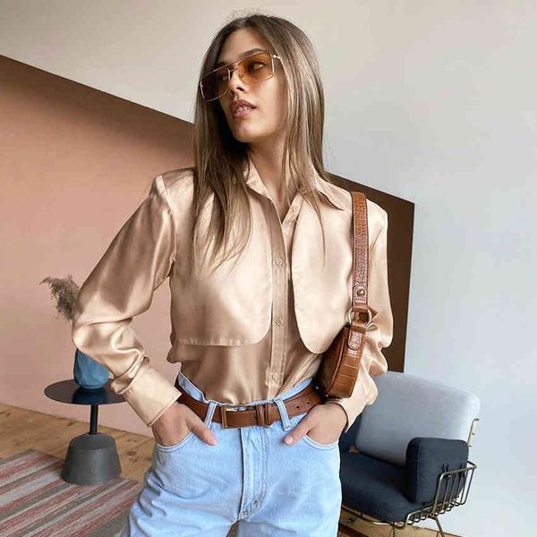 satin turn down collar blouse shirt long sleeve button up shirt women golden silk chic fashion autumn office lady 210413, White
satin turn down collar blouse shirt long sleeve button up shirt women golden silk chic fashion autumn office lady 210413, White