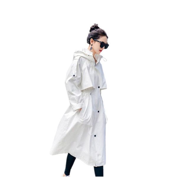 women's trench coats women windbreaker white solid color button pocket hood zipper personality temperament holiday casual long loose, Tan;black
women's trench coats women windbreaker white solid color button pocket hood zipper personality temperament holiday casual long loose, Tan;black