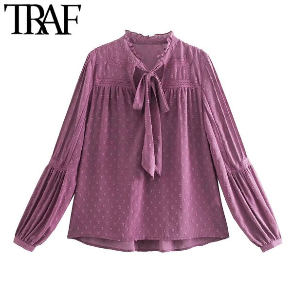 traf women fashion patchwork loose ruffled blouses vintage bow tied collar long sleeve female shirts blusas chic 210415, White
traf women fashion patchwork loose ruffled blouses vintage bow tied collar long sleeve female shirts blusas chic 210415, White