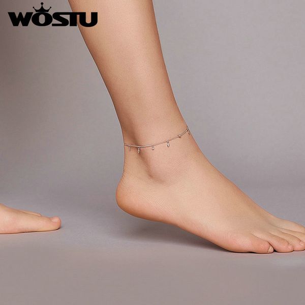 wostu genuine 925 sterling silver simple dangle chain anklet for women summer lobster clasp anklet jewelry gift cqt018, Red;blue
wostu genuine 925 sterling silver simple dangle chain anklet for women summer lobster clasp anklet jewelry gift cqt018, Red;blue