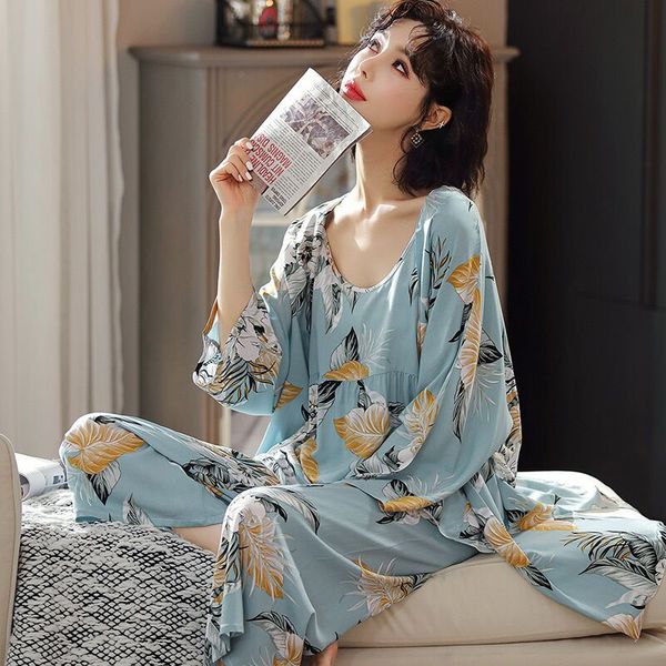 new autumn ladies pyjamas cardigan+vest+pants 3 pcs set floral printing sleepwear elegant soft home clothes women pajamas sets, Black;red
new autumn ladies pyjamas cardigan+vest+pants 3 pcs set floral printing sleepwear elegant soft home clothes women pajamas sets, Black;red