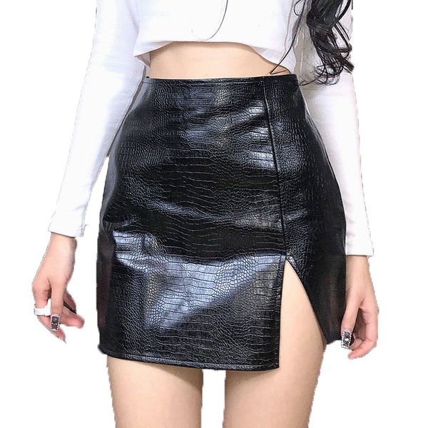 new temperament light and familiar textured leather split skirt solid color slim bag hip skirt women, Black
new temperament light and familiar textured leather split skirt solid color slim bag hip skirt women, Black