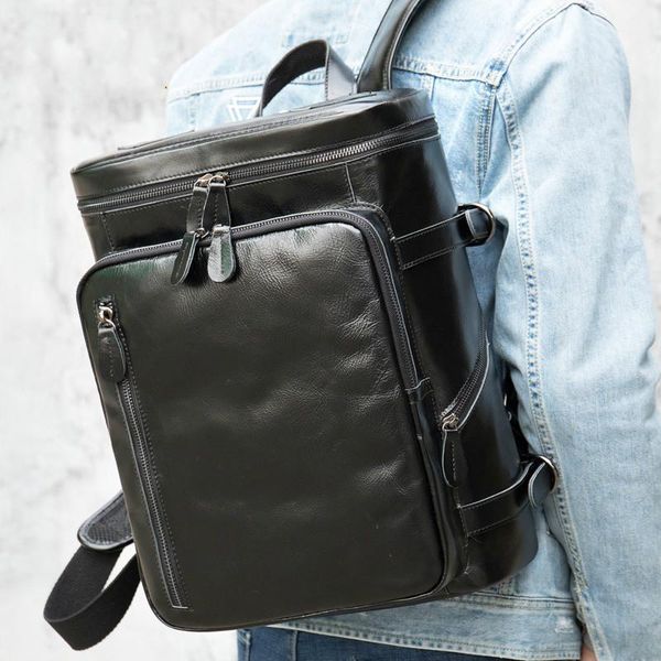 backpack fashion business men genuine leather briefcase retro durable14 inch laptravel zipper bucket men's bag
backpack fashion business men genuine leather briefcase retro durable14 inch laptravel zipper bucket men's bag