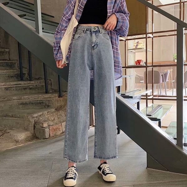 women's jeans woman pants spring and summer 2021 high waist straight loose trousers pantalones vaqueros mujer, Blue
women's jeans woman pants spring and summer 2021 high waist straight loose trousers pantalones vaqueros mujer, Blue