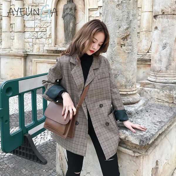 women's jackets autumn 2xl women plaid double breasted woman jacket elegant office lady long sleeve casual tailored winter coat1 tuif, Black;brown
women's jackets autumn 2xl women plaid double breasted woman jacket elegant office lady long sleeve casual tailored winter coat1 tuif, Black;brown