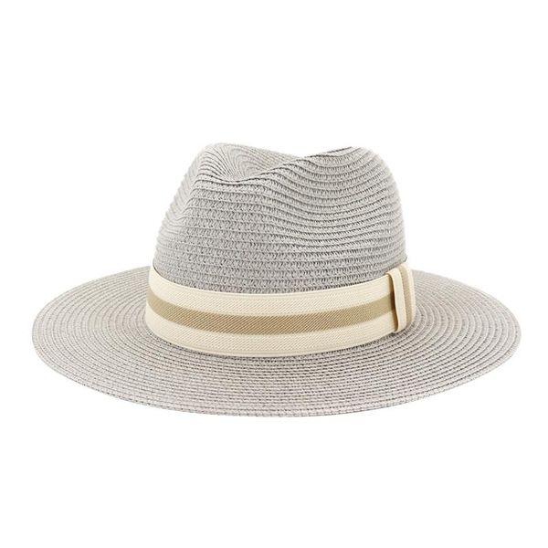 wide brim hats panama summer straw for women men breathable sun beach hat uv protection jazz dance fedora cap, Blue;gray
wide brim hats panama summer straw for women men breathable sun beach hat uv protection jazz dance fedora cap, Blue;gray