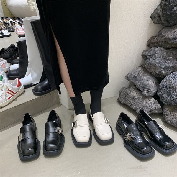 sandals metal buckle square toe chunky platform loafers shoes women brand design british style high heels pumps bgob, Black
sandals metal buckle square toe chunky platform loafers shoes women brand design british style high heels pumps bgob, Black