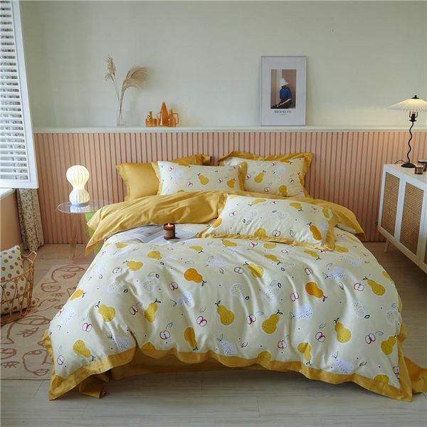 cute bedding set for teens girls full/ size bed sets yellow pears print blanket covers 4pc egyptian cotton duvet cover
cute bedding set for teens girls full/ size bed sets yellow pears print blanket covers 4pc egyptian cotton duvet cover