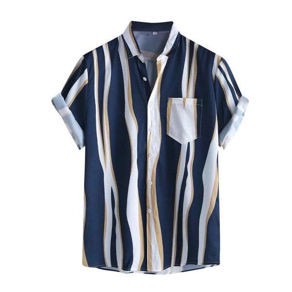 men's casual shirts men shirt 2021 streetwear summer fashion stripe short sleeve blouse hawaiian button chemise homme, White;black
men's casual shirts men shirt 2021 streetwear summer fashion stripe short sleeve blouse hawaiian button chemise homme, White;black