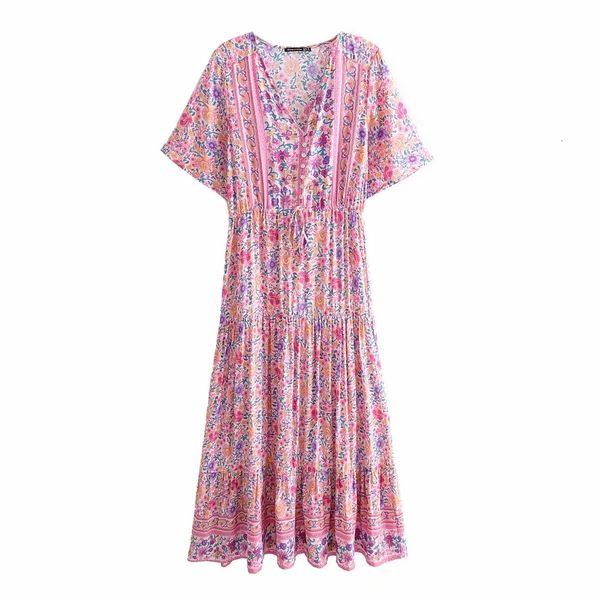 casual dresses women boho pink multi floral print long boho dresses v-neck buttons midi bohemian holiday seaside female casual sum, Black;gray
casual dresses women boho pink multi floral print long boho dresses v-neck buttons midi bohemian holiday seaside female casual sum, Black;gray