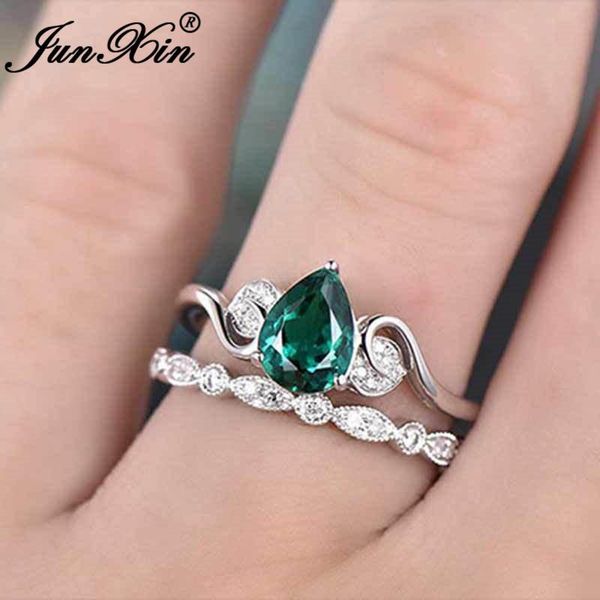 wedding rings pear cut green stone silver ring set female crystal promise engagement for women stacking bridal sets boho jewelry, Slivery;golden
wedding rings pear cut green stone silver ring set female crystal promise engagement for women stacking bridal sets boho jewelry, Slivery;golden