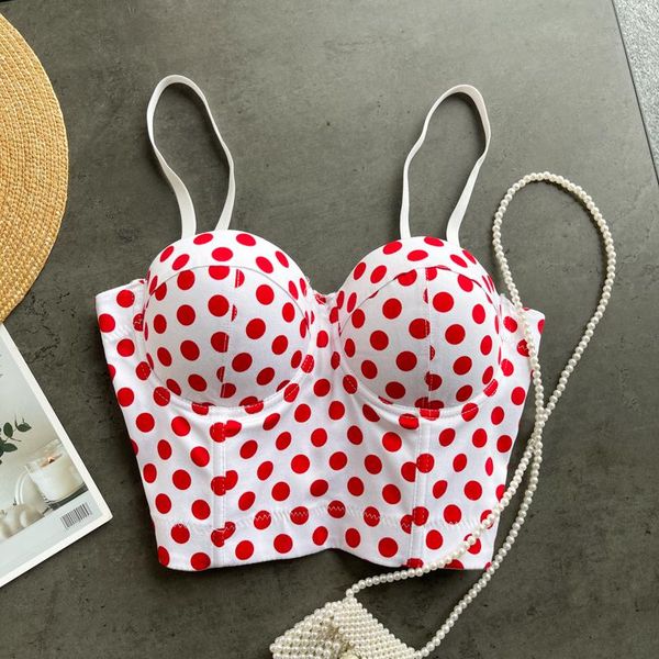 women polka dot strap crop backless sleeveless bra corset party y2k summer korean off shoulder camisole women's tanks & camis, White
women polka dot strap crop backless sleeveless bra corset party y2k summer korean off shoulder camisole women's tanks & camis, White
