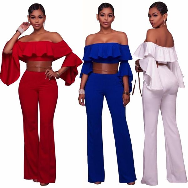 women's jumpsuits & rompers 2021 fashion womens slim casual jumpsuit with belt wide leg pants female long, Black;white
women's jumpsuits & rompers 2021 fashion womens slim casual jumpsuit with belt wide leg pants female long, Black;white