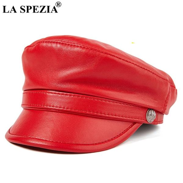berets la spezia sailor cap military women red genuine leather army caps ladies real autumn winter captain hat, Blue;gray
berets la spezia sailor cap military women red genuine leather army caps ladies real autumn winter captain hat, Blue;gray