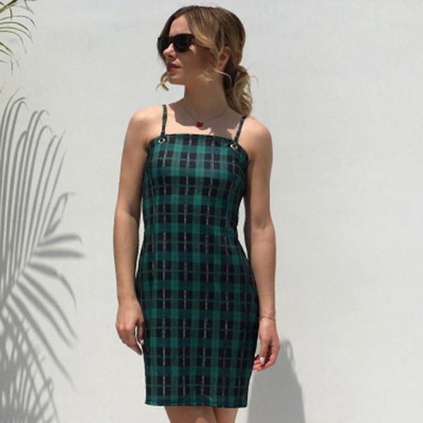 casual dresses 2021 summer women's short dress fashion personality slim strap backless sling plaid bag hip a word, Black;gray
casual dresses 2021 summer women's short dress fashion personality slim strap backless sling plaid bag hip a word, Black;gray