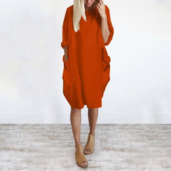 women's swimwear summer loose dress pocket ladies round neck half sleeve knee-length vestidos pure color dresses sukienki wizytowe, White;black
women's swimwear summer loose dress pocket ladies round neck half sleeve knee-length vestidos pure color dresses sukienki wizytowe, White;black