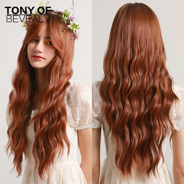 synthetic wigs long water wave ombre red brown with bangs for afro women daily cosplay natural hair heat resistant fiber, Black
synthetic wigs long water wave ombre red brown with bangs for afro women daily cosplay natural hair heat resistant fiber, Black
