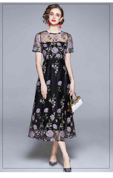 casual dresses spring woman dress mesh embroidery high waist elegant party mexi female lace vestidos e0e2, Black;gray
casual dresses spring woman dress mesh embroidery high waist elegant party mexi female lace vestidos e0e2, Black;gray