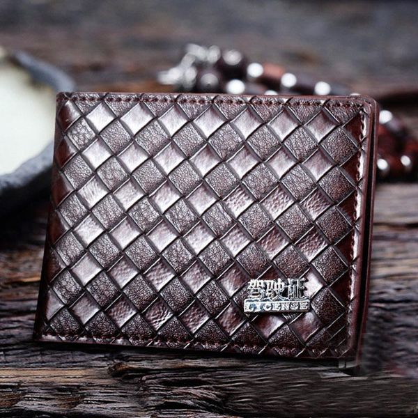 card holders document bag driver's license business casual style holder woven pattern fashion leather case, Brown;gray
card holders document bag driver's license business casual style holder woven pattern fashion leather case, Brown;gray