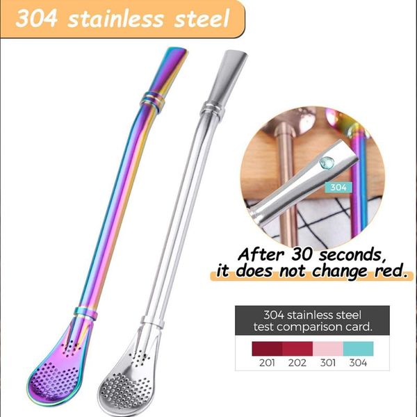 drinking straws 2 in 1 stainless steel straw spoon tea filter multifunctional strainer bar accessories reusable metal #20
drinking straws 2 in 1 stainless steel straw spoon tea filter multifunctional strainer bar accessories reusable metal #20