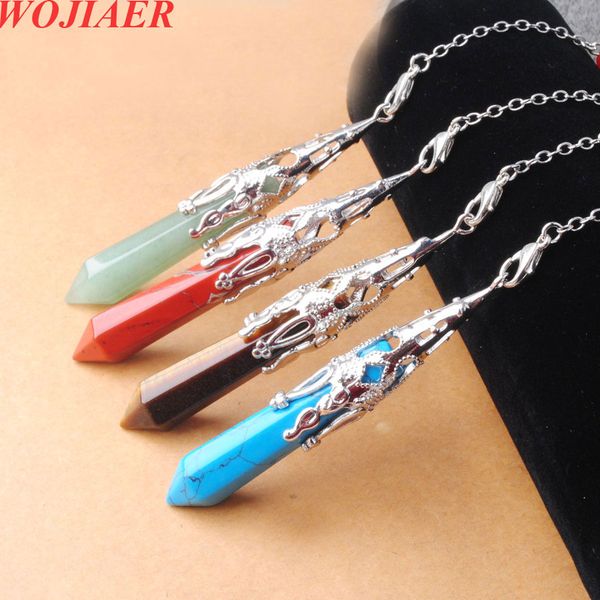 wojiaer 2021 new 7 chakra pendulums hexagonal prism pendant natural stone amethyst tigers eye pendulo for men and women bo941, Silver
wojiaer 2021 new 7 chakra pendulums hexagonal prism pendant natural stone amethyst tigers eye pendulo for men and women bo941, Silver