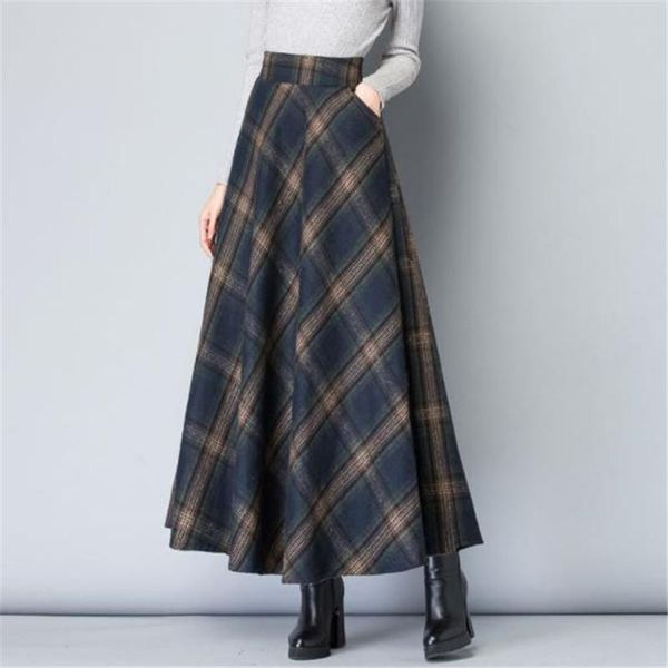 plus size high waist woolen plaid skirts winter warm women's wool maxi office ladies fashion casual long streetwear, Black
plus size high waist woolen plaid skirts winter warm women's wool maxi office ladies fashion casual long streetwear, Black