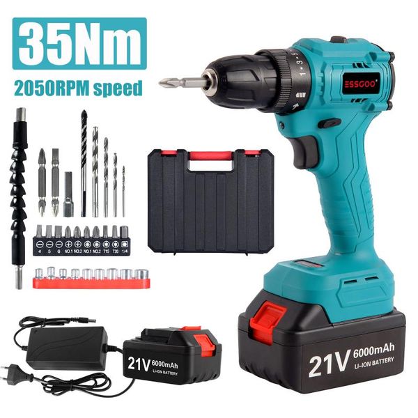professiona electric drills 21v brushless drill 35nm cordless screwdriver 6000mah battery mini power 28pcs bit 2-speeds
professiona electric drills 21v brushless drill 35nm cordless screwdriver 6000mah battery mini power 28pcs bit 2-speeds