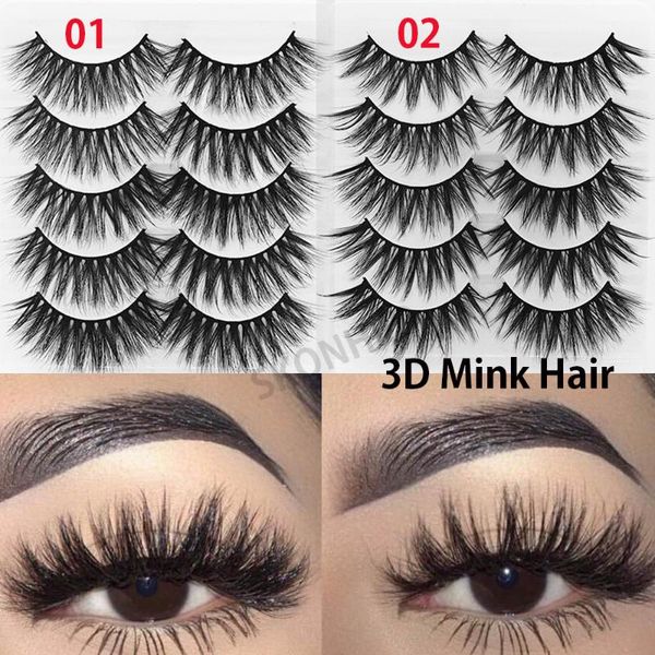 false eyelashes 5pairs 3d faux mink hair soft fluffy wispy thick lashes handmade eye makeup extension tools wimpers
false eyelashes 5pairs 3d faux mink hair soft fluffy wispy thick lashes handmade eye makeup extension tools wimpers