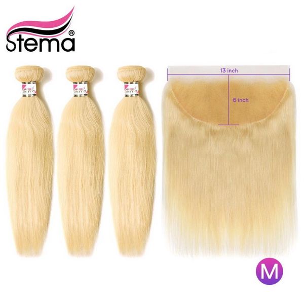 human hair bulks stema 613 blond straight 3 bundles with 13x4 lace frontal closure 8-28inch blonde brazilian remy extension, Black
human hair bulks stema 613 blond straight 3 bundles with 13x4 lace frontal closure 8-28inch blonde brazilian remy extension, Black