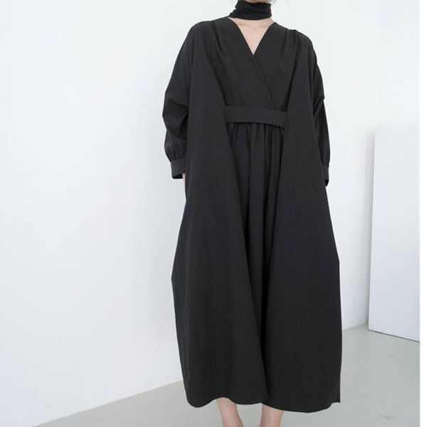 casual dresses loose solid dress vonda 2021 autumn v neck long sleeve pleated maxi bohemian party vestidos s-, Black;gray
casual dresses loose solid dress vonda 2021 autumn v neck long sleeve pleated maxi bohemian party vestidos s-, Black;gray