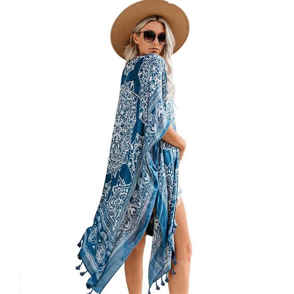 women's swimwear summer beach cover up printed tassel boho bikinis cover-ups kimono dress dresses bathing suit robe plage, White;black
women's swimwear summer beach cover up printed tassel boho bikinis cover-ups kimono dress dresses bathing suit robe plage, White;black