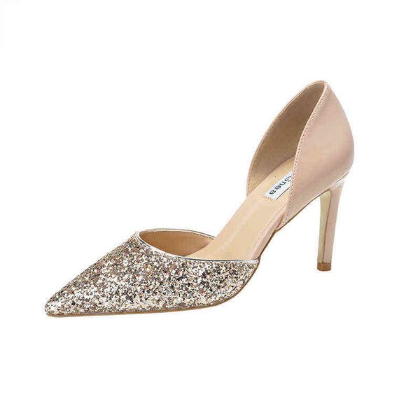 women's formal shoes 2022 new sequin hollow single women pointed shallow mouth high heels thin heel bridesmaid banquet crystal wedding, Black
women's formal shoes 2022 new sequin hollow single women pointed shallow mouth high heels thin heel bridesmaid banquet crystal wedding, Black