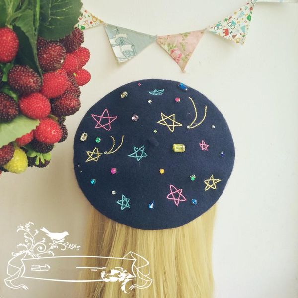 party masks lolita sky star beret hat handmade caps retro barewool warm painter gifts cosplay
party masks lolita sky star beret hat handmade caps retro barewool warm painter gifts cosplay