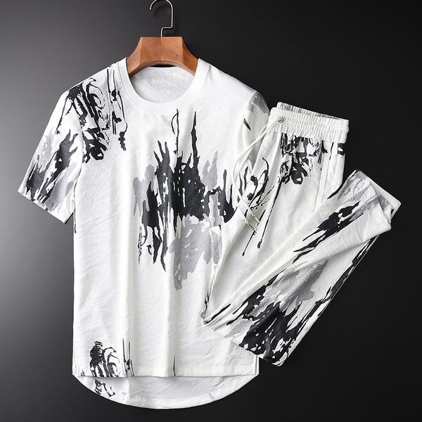 men's tracksuits summer mens sets (t-shirts+pants) luxury allover printed short sleeve man plus size fashion slim fit men, Gray
men's tracksuits summer mens sets (t-shirts+pants) luxury allover printed short sleeve man plus size fashion slim fit men, Gray