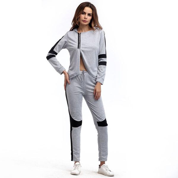women tracksuits fashion long sleeve hooded sweatshirt + slim pants suits two piece set spring autumn woman sportsuits women's, Gray
women tracksuits fashion long sleeve hooded sweatshirt + slim pants suits two piece set spring autumn woman sportsuits women's, Gray