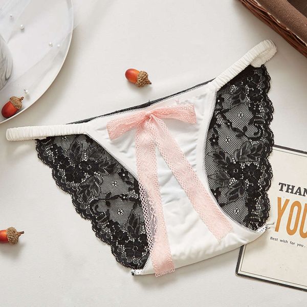 vito julie thin ribbon bow lace lady's underwear hollow out color matching girl's briefs, Black;pink
vito julie thin ribbon bow lace lady's underwear hollow out color matching girl's briefs, Black;pink