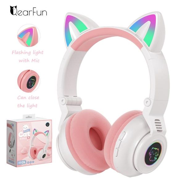 phone wireless headphones with mic, pink cute cat kids stereo music gamer helmet, gaming headsets support sd card cell earphones
phone wireless headphones with mic, pink cute cat kids stereo music gamer helmet, gaming headsets support sd card cell earphones