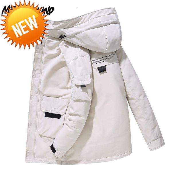 -20 degree winter jacket men parkas coat white duck down parka fashion hooded collar thick warm outerwear windbreaker, Black
-20 degree winter jacket men parkas coat white duck down parka fashion hooded collar thick warm outerwear windbreaker, Black
