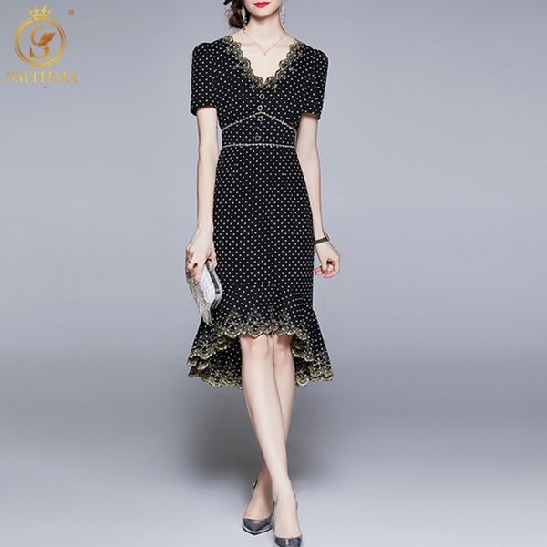 casual dresses fashion runway summer women's short sleeve vintage embroidery v-neck dot mermaid party vestidos 9b3w, Black;gray
casual dresses fashion runway summer women's short sleeve vintage embroidery v-neck dot mermaid party vestidos 9b3w, Black;gray