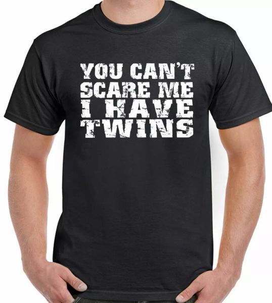 twins t-shirt you can't scare me i have mens funny father's day birthday 40th, White;black
twins t-shirt you can't scare me i have mens funny father's day birthday 40th, White;black