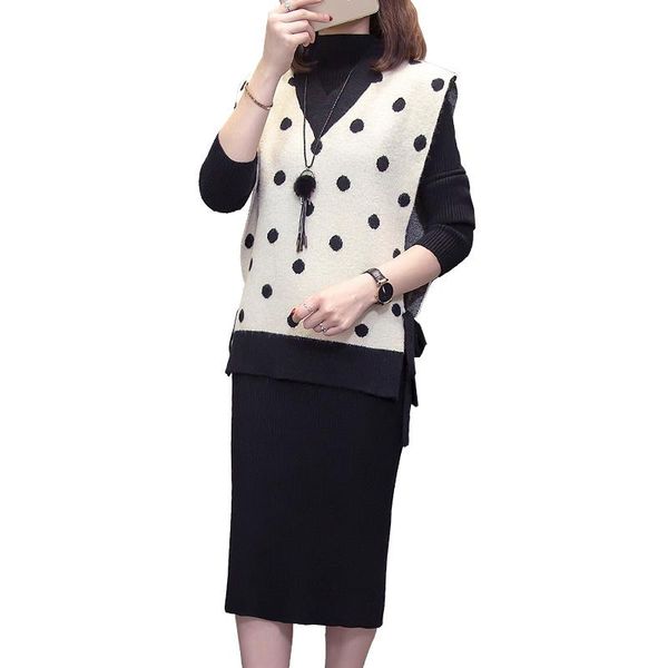 casual dresses style suit knitting long dress women knitwear autumn winter outfit polka dot print leisure vestido knitted clothes, Black;gray
casual dresses style suit knitting long dress women knitwear autumn winter outfit polka dot print leisure vestido knitted clothes, Black;gray