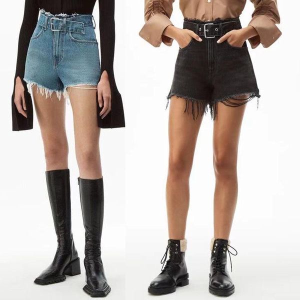 summer trendy design versatile high waist belt decoration show thin denim shorts girl pants a2 women's jeans, Blue
summer trendy design versatile high waist belt decoration show thin denim shorts girl pants a2 women's jeans, Blue