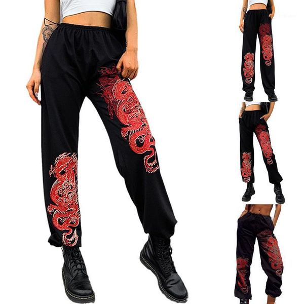 women's pants & capris women casual sweatpants black chinese dragon printed pattern loose style trousers elastic high waist with drawst, Black;white
women's pants & capris women casual sweatpants black chinese dragon printed pattern loose style trousers elastic high waist with drawst, Black;white