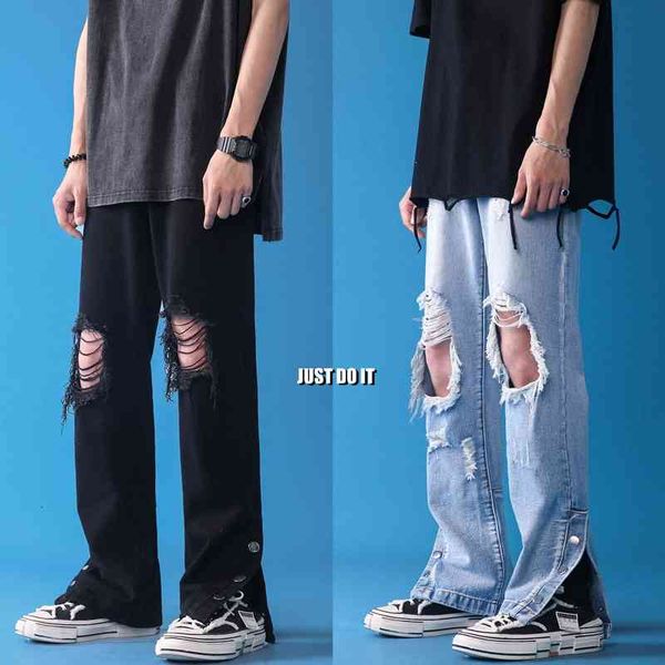 men's jeans summer wide-leg slim fashion casual ripped men streetwear hip-hop hole straight denim trousers mens -3xl 169t, Blue
men's jeans summer wide-leg slim fashion casual ripped men streetwear hip-hop hole straight denim trousers mens -3xl 169t, Blue