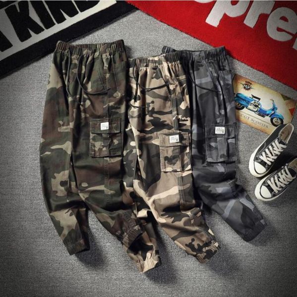 men's pants camouflage multi-pocket overalls couple casual loose large size and women's, Black
men's pants camouflage multi-pocket overalls couple casual loose large size and women's, Black
