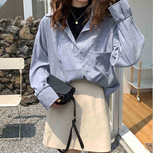 women's blouses & shirts autumn korea fashion women bf loose long sleeve turtleneck patchwork false two pieces casual z92p, White
women's blouses & shirts autumn korea fashion women bf loose long sleeve turtleneck patchwork false two pieces casual z92p, White