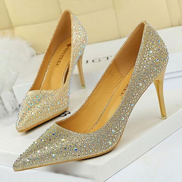 dress shoes rhinestone high heels fashion wedding woman pumps stiletto gold women party ladies, Black
dress shoes rhinestone high heels fashion wedding woman pumps stiletto gold women party ladies, Black