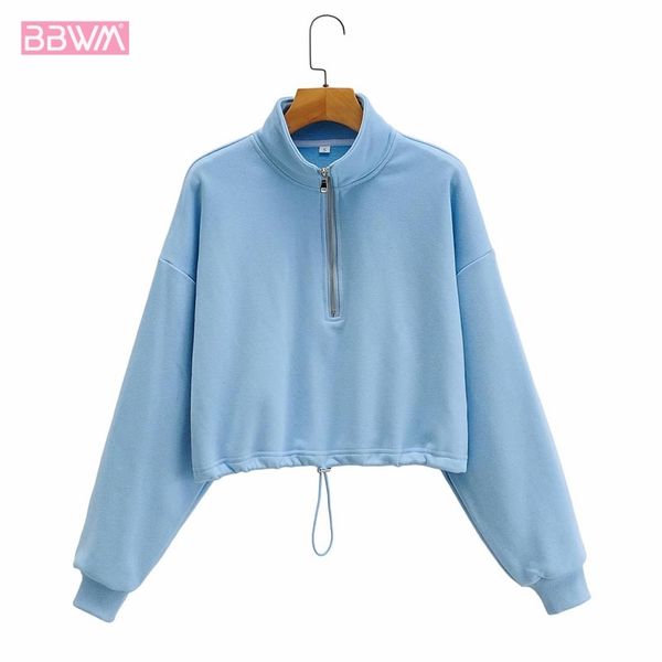 women's high waist pullover korean style loose short zipper female jacket college wind round neck thin chic women's coat 210507, Black;brown
women's high waist pullover korean style loose short zipper female jacket college wind round neck thin chic women's coat 210507, Black;brown